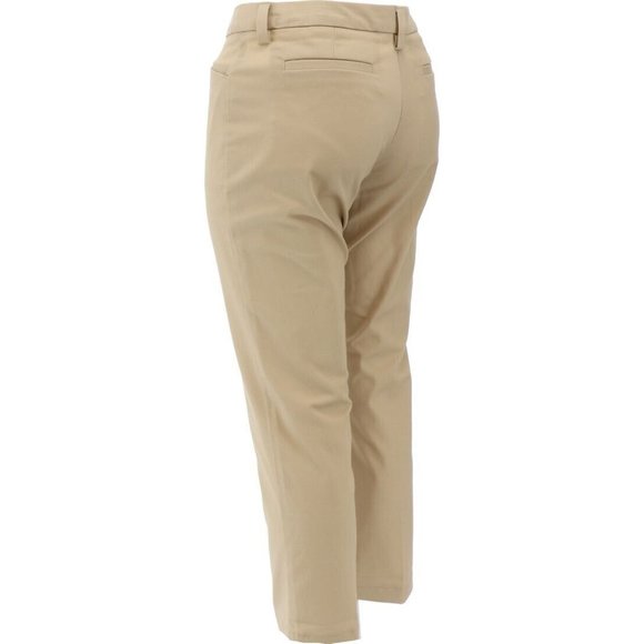 NWT LANDS' END STRAIGHT FIT PLAIN FRONT BOOT CUT CHINO PANTS DESERT KHAKI 0 - Picture 6 of 9